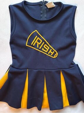 Vintage Little King Navy Blue Irish Cheerleader Dress Costume Uniform Girls 4